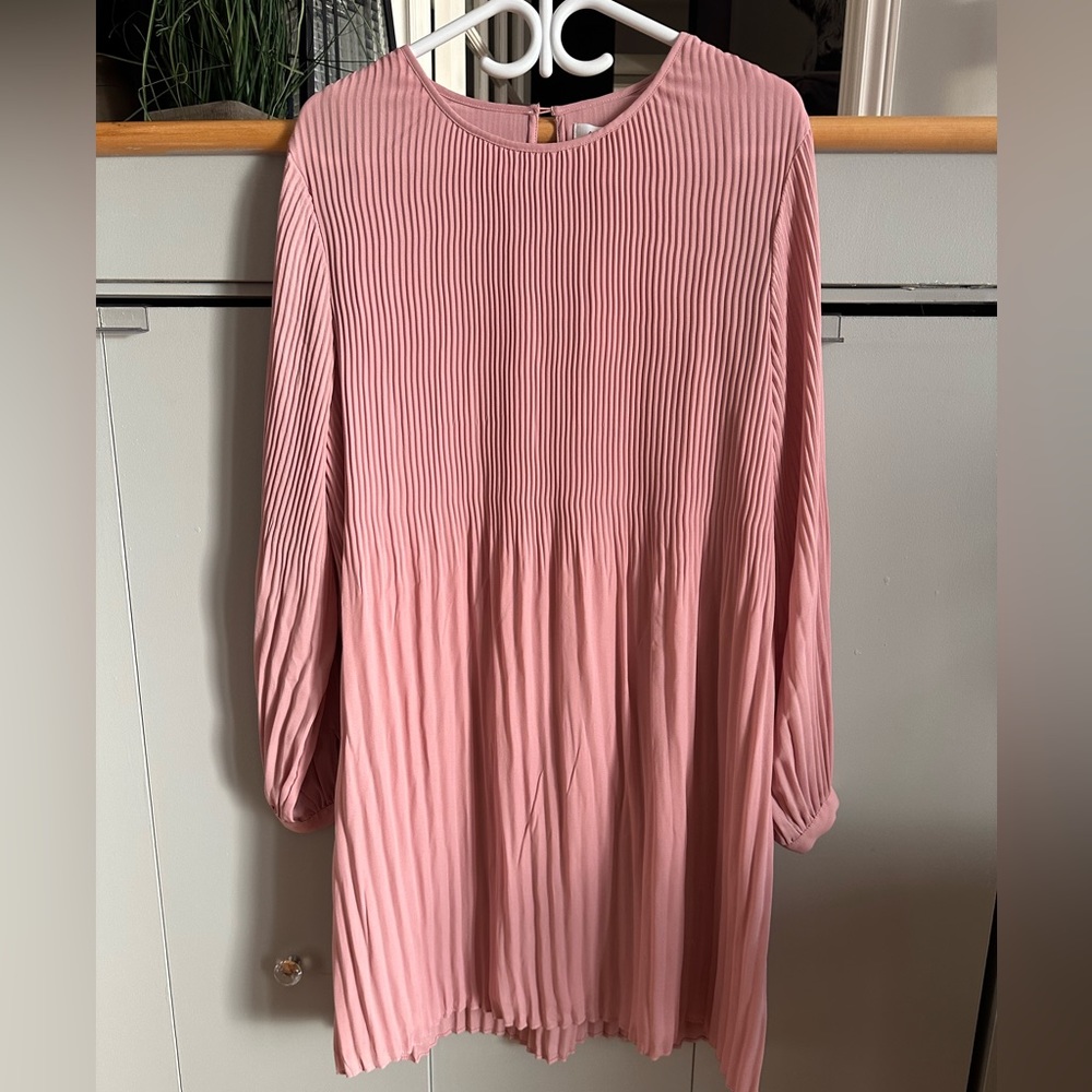 ADDITION ELLE Pink/Rose Tiny Pleated Mini Dress